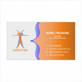 Model carti de vizita EK 20184-portocaliu