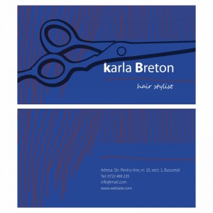 Model carti de vizita EK 20001-albastru