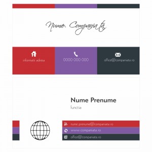 Model carti de vizita EK 20047-rosu