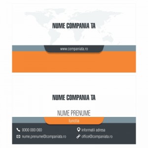Model carti de vizita EK 20058-portocaliu