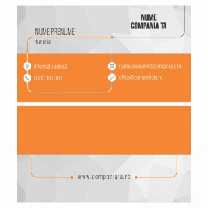 Model carti de vizita EK 20059-portocaliu