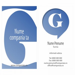 Model carti de vizita EK 20081-albastru