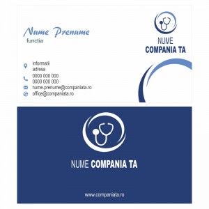 Model carti de vizita EK 20098-albastru