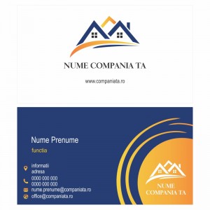 Model carti de vizita EK 20100-albastru