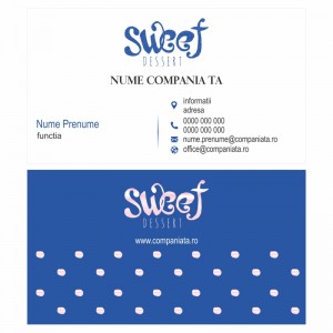 Model carti de vizita EK 20101-albastru