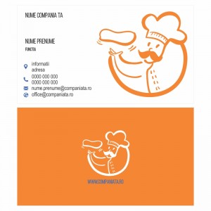 Model carti de vizita EK 20104-portocaliu
