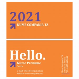 Model carti de vizita EK 20126-portocaliu