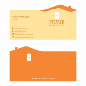 Model carti de vizita EK 20139-portocaliu