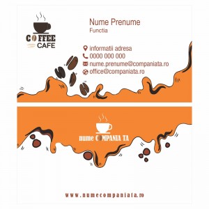 Model carti de vizita EK 20146-portocaliu
