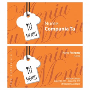 Model carti de vizita EK 20163-portocaliu