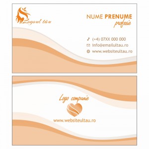 Model carti de vizita EK 20177-portocaliu