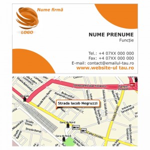 Model carti de vizita EK 20187-portocaliu