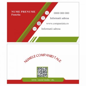 Model carti de vizita EK 20191-rosu