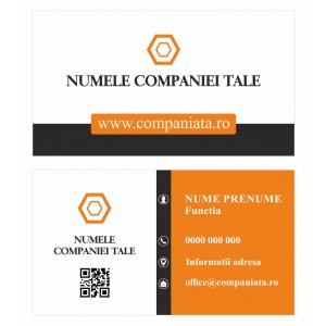 Model carti de vizita EK 20203-portocaliu