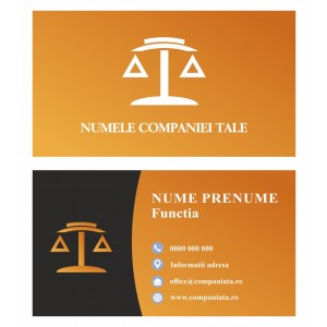 Model carti de vizita EK 20205-portocaliu